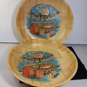 Vintage Fabulous Las Vegas Bamboo Style Bowl Cottagecore Grandmacore